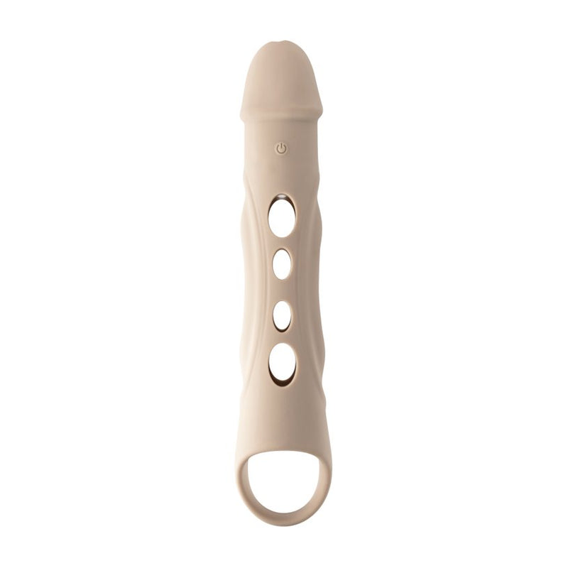 Evolved Big Shaft Extender in Cream against a white background | Kinkly Shop