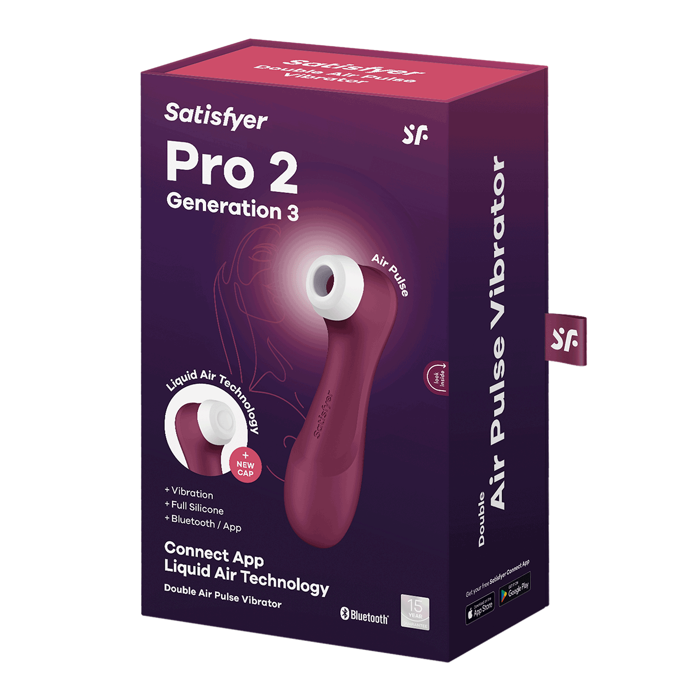 Packaging for the Satisfyer Pro 2 - Generation 3 WITH app control. | Kinkly Shop