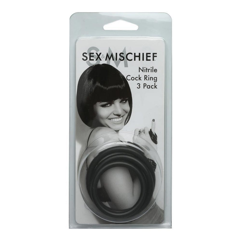 kinkly-shop, Set of 3 Rubber Cock Rings, Sportsheets