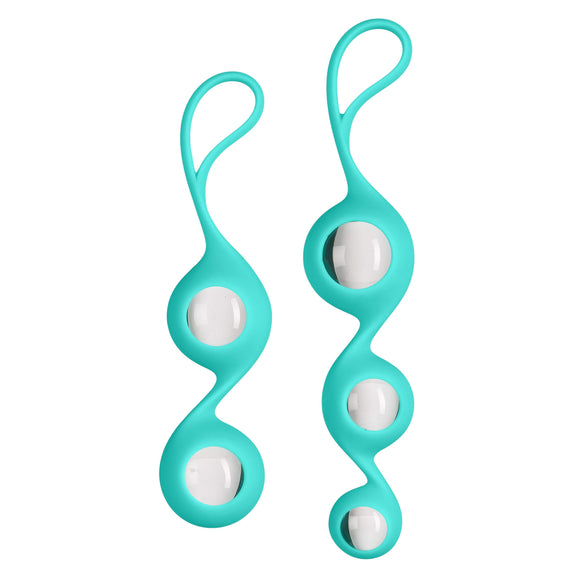 Cloud 9 Borosilicate Kegel Training Set in Teal | Kinkly Shop