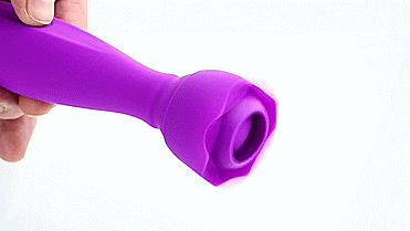 GIF showing the unique sensation of this silicone wand massager attachment on the Cloud 9 Flexible Head Wand Kit | Kinkly Shop