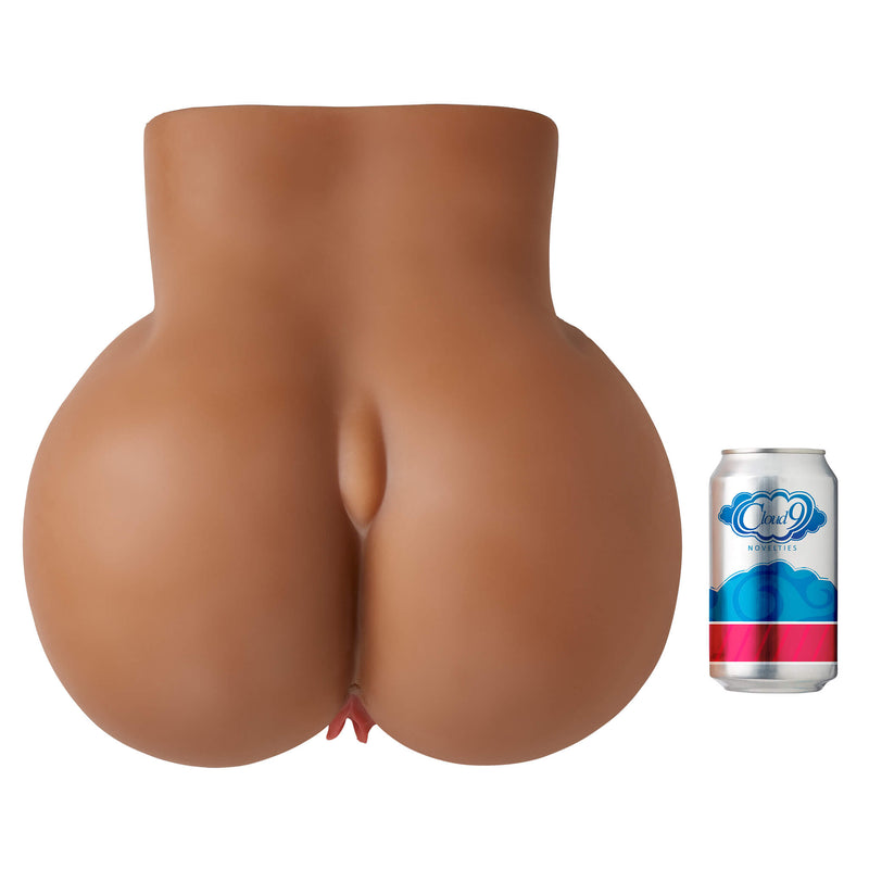 The Cloud 9 Life-Size Portable Sex Doll shown next to an standard aluminum can for size reference. The Cloud 9 Life-Size Portable Sex Doll is much, much, much larger than the can. | Kinkly Shop