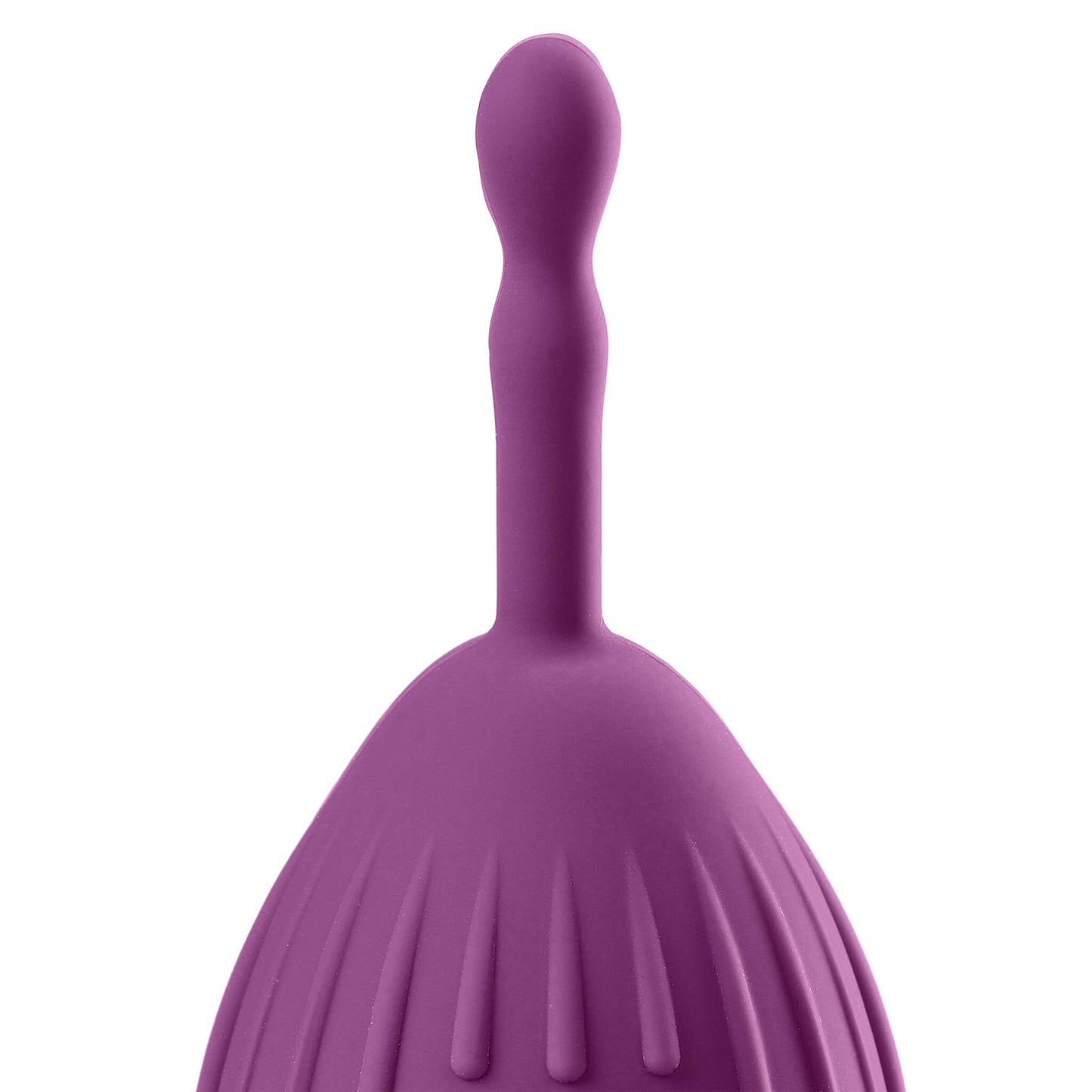 Close-up of the non-valve tip of one of the period cups in the Cloud 9 Reusable Menstrual Cups kit | Kinkly Shop