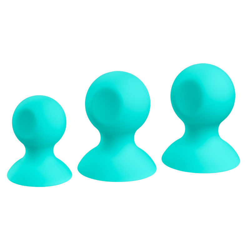 Teal set of the Cloud 9 Nipple Sucker and Clit Sucker Set | Kinkly Shop