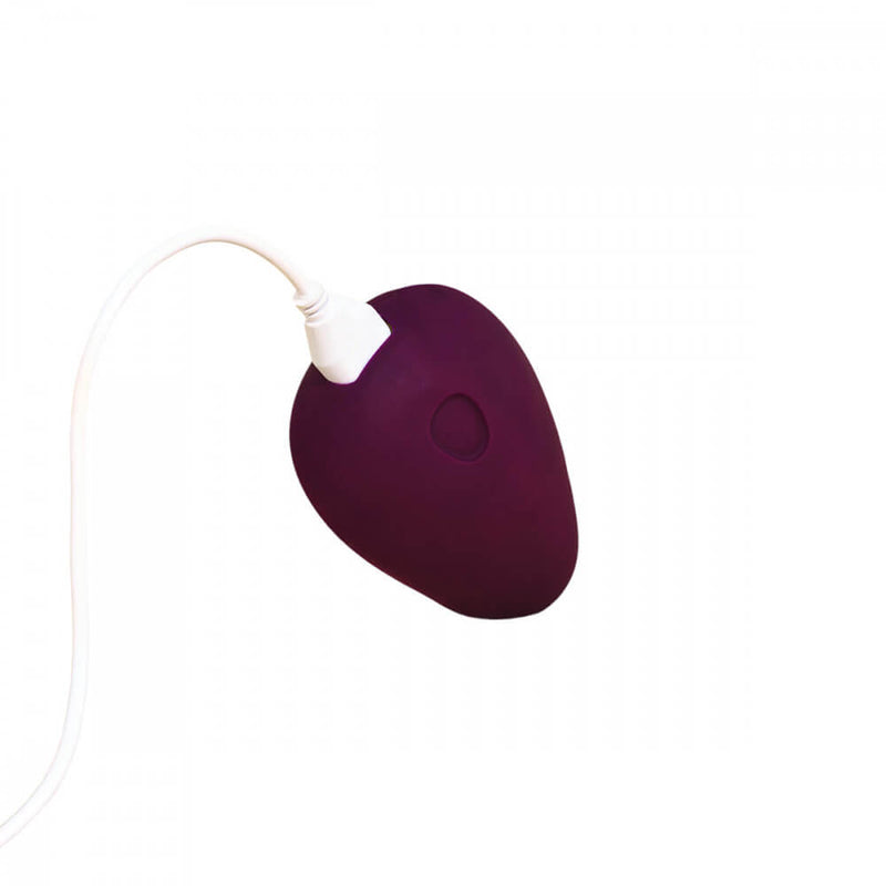 The Dame Pom connected to its magnetic charging cable. | Kinkly Shop