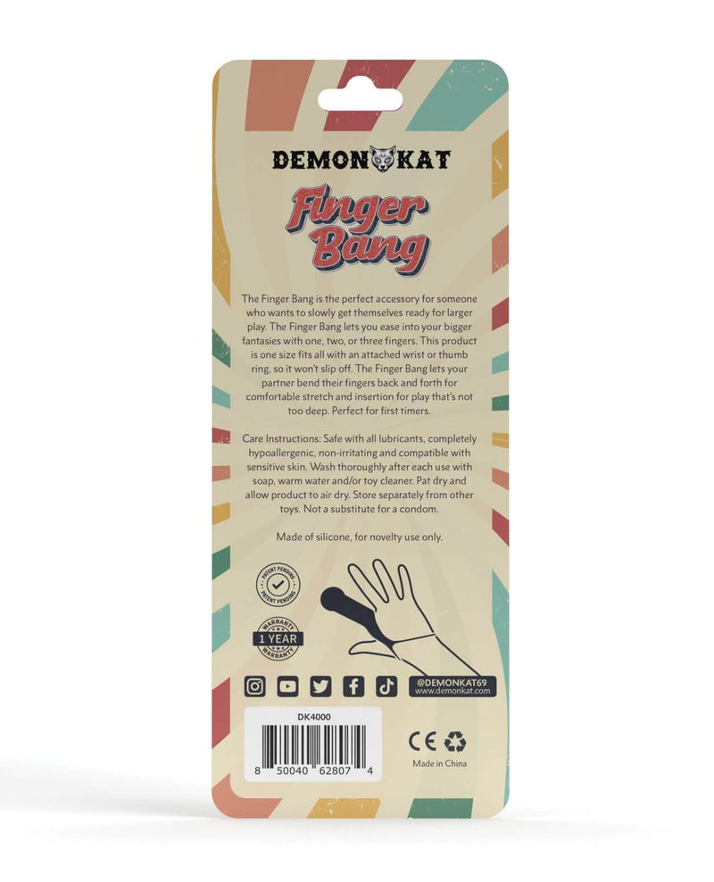 Packaging for the Demon Kat Finger Bang | Kinkly Shop
