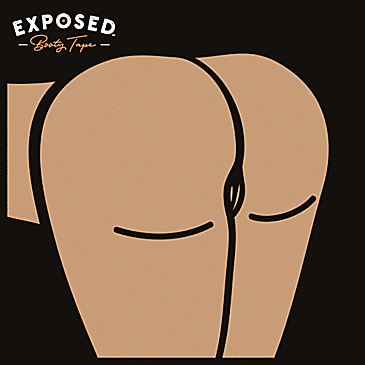 GIF that shows the function and application of the Exposed Booty Tape | Kinkly Shop