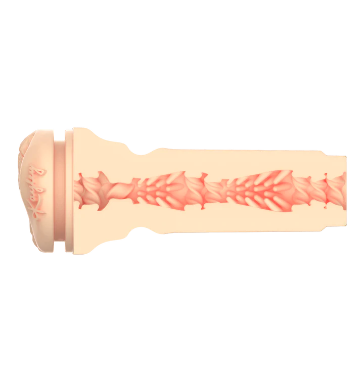 Cross-section of the texture within the KIIROO FeelStars FeelKayley Stroker. The texture is primarily long, protruding tentacle-like, villi. | Kinkly Shop