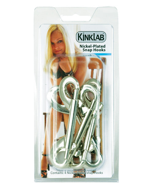 Packaging for the Kinklab 4-Pack of Snap Hooks | Kinkly Shop