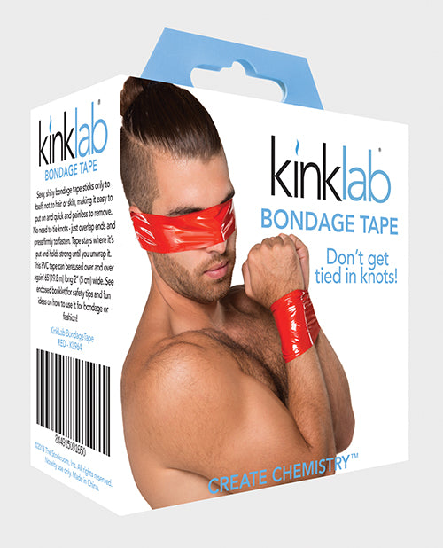 Packaging of the Kinklab Bondage Tape showing the red bondage tape | Kinkly Shop