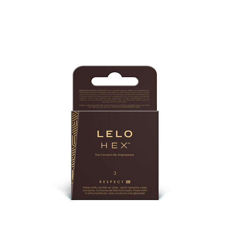 LELO HEX Respect XL Condoms 3 Pack - Kinkly Shop