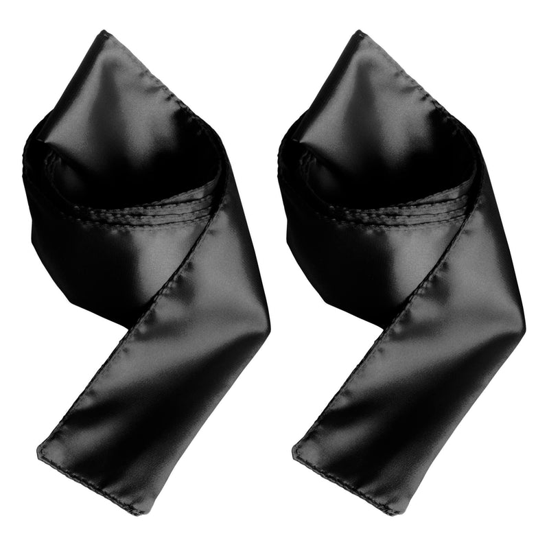 Liberator Silky Tie-Ups curled up into a ball in black | Kinkly Shop