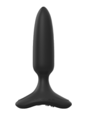 GIF of the Lovense Hush 2 1" plug going in a 360-degree circle to show off all angles of the toy. The insertable shaft is clearly very smooth with no texturing. | Kinkly Shop