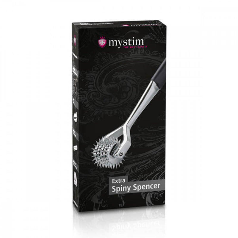 Packaging for the Mystim Extra Spiny Spencer. It matches the packaging for the rest of the Mystim line. | Kinkly Shop