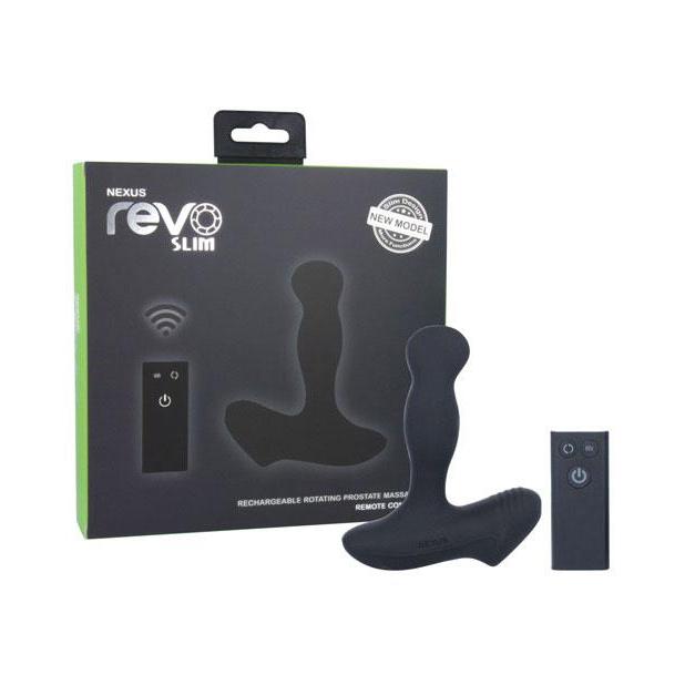 Nexus Revo Slim Rotating Prostate Massager - Black - Kinkly Shop