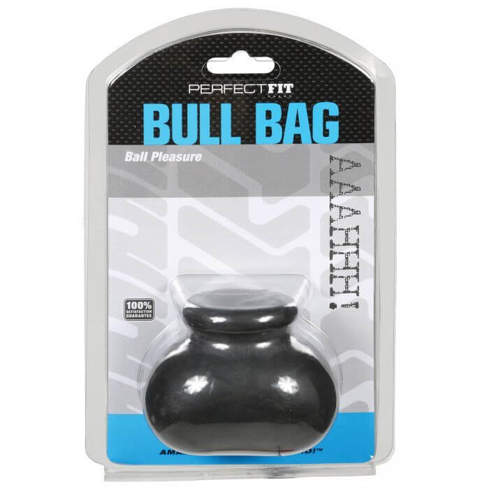 Packaging for the Perfect Fit Bull Bag. It's a plastic blister-pack package that's entirely see-through to show off the product. | Kinkly Shop