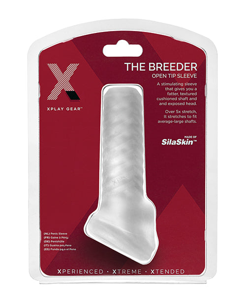 Packaging for the Perfect Fit XPlay Breeder open tip penis sleeve | Kinkly Shop