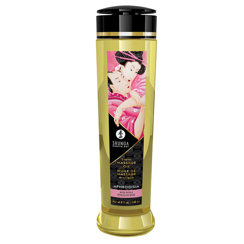 Bottle for the Shunga Erotic Massage Oil Rose Petals | Kinkly Shop