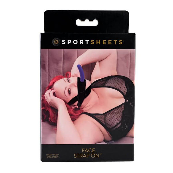 Packaging for the Sportsheets Face Strap-on Harness | Kinkly Shop