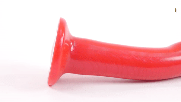 GIF shows multiple views of the different sides of the Sportsheets Flare dildo in silicone. | Kinkly Shop