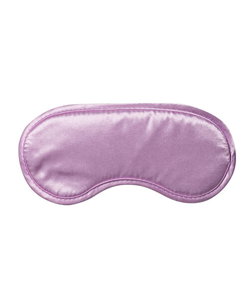 The included pink satin blindfold against a white background from the Sportsheets Love Me Gentle Kit | Kinkly Shop
