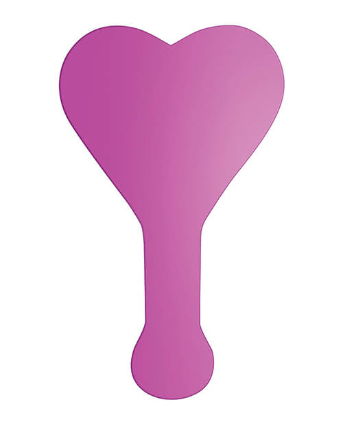 The Sportsheets Love Me Gentle Kit Acrylic paddle shown against a white background. This clearly shows the heart-shaped design of the Acrylic paddle. | Kinkly Shop