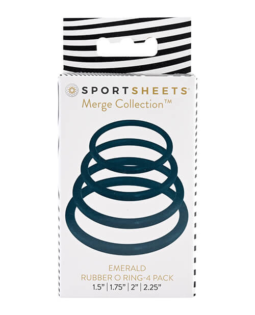 Sportsheets O-Ring 4-Pack in Emerald | Kinkly Shop