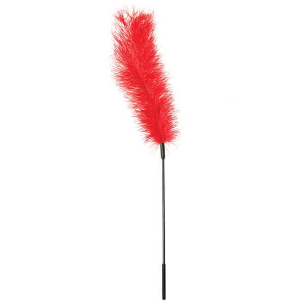 Sportsheets Ostrich Tickler in a Vibrant Red Feather | Kinkly Shop
