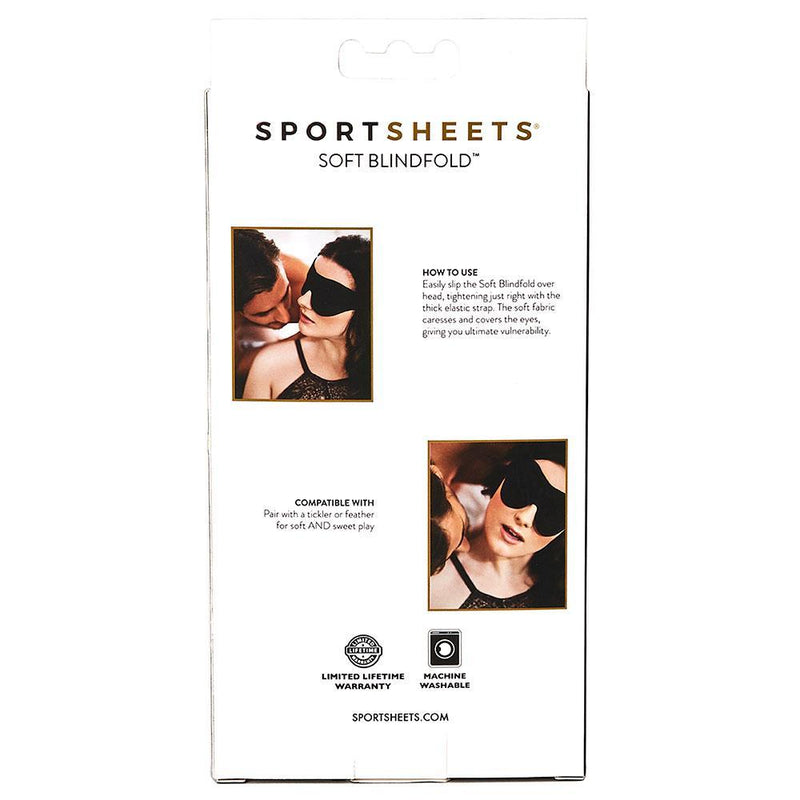 Sportsheets Soft Blindfold, Black - Kinkly Shop