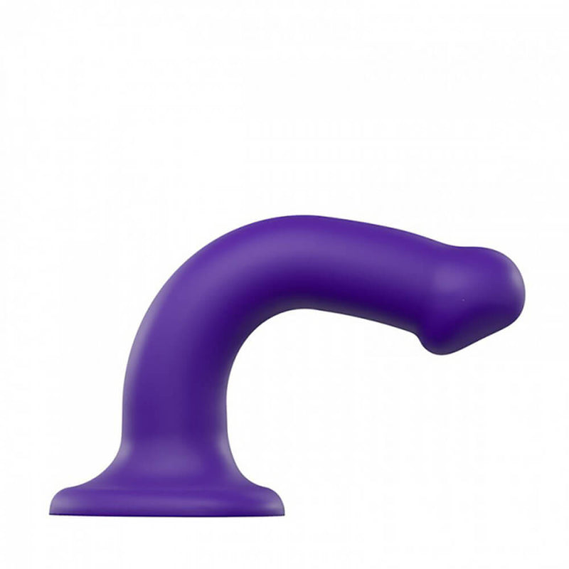 The Strap-on-Me Bendable Dual-Density Dildo is bent at a very severe angle to show its posable properties. | Kinkly Shop