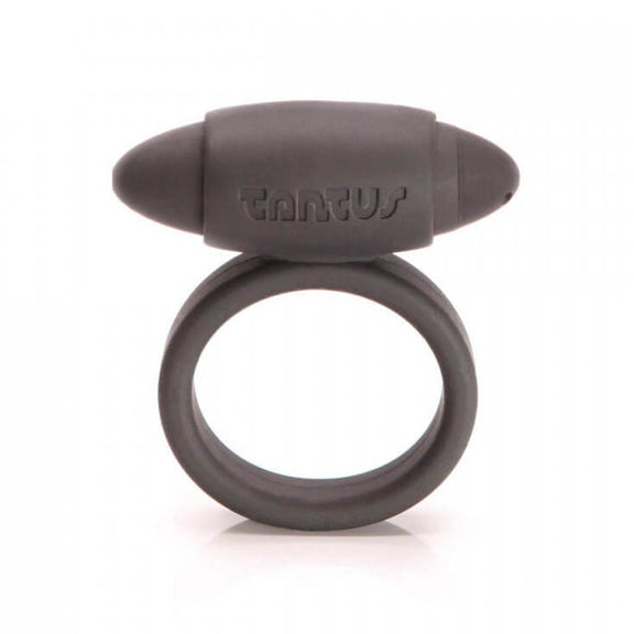 Tantus Vibrating Supersoft Cock Ring in Black | Kinkly Shop