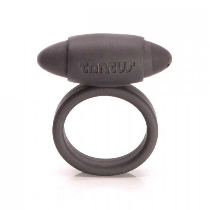 Tantus Vibrating Supersoft Cock Ring in Black | Kinkly Shop