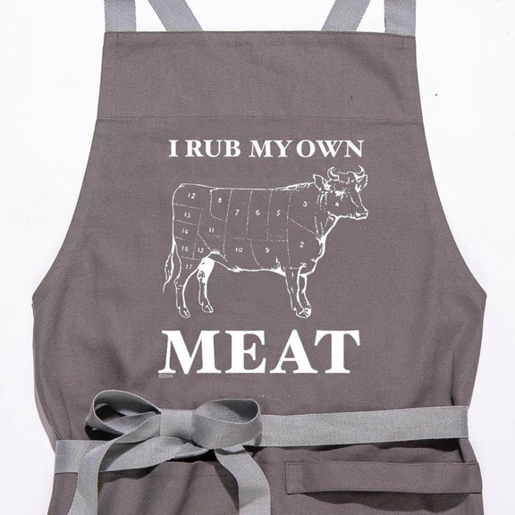 Design of the I Rub My Own Meat Apron | Kinkly Shop