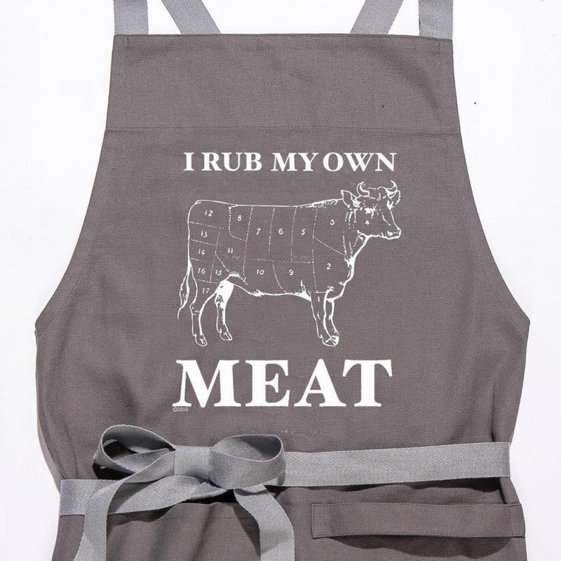 Design of the I Rub My Own Meat Apron | Kinkly Shop