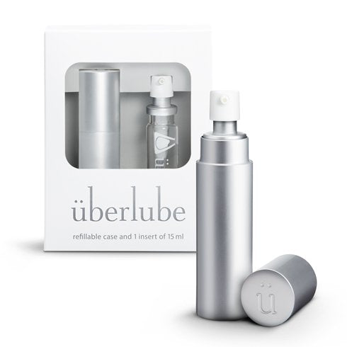 Überlube Good-to-Go Travel Size Lube in Silver | Kinkly Shop