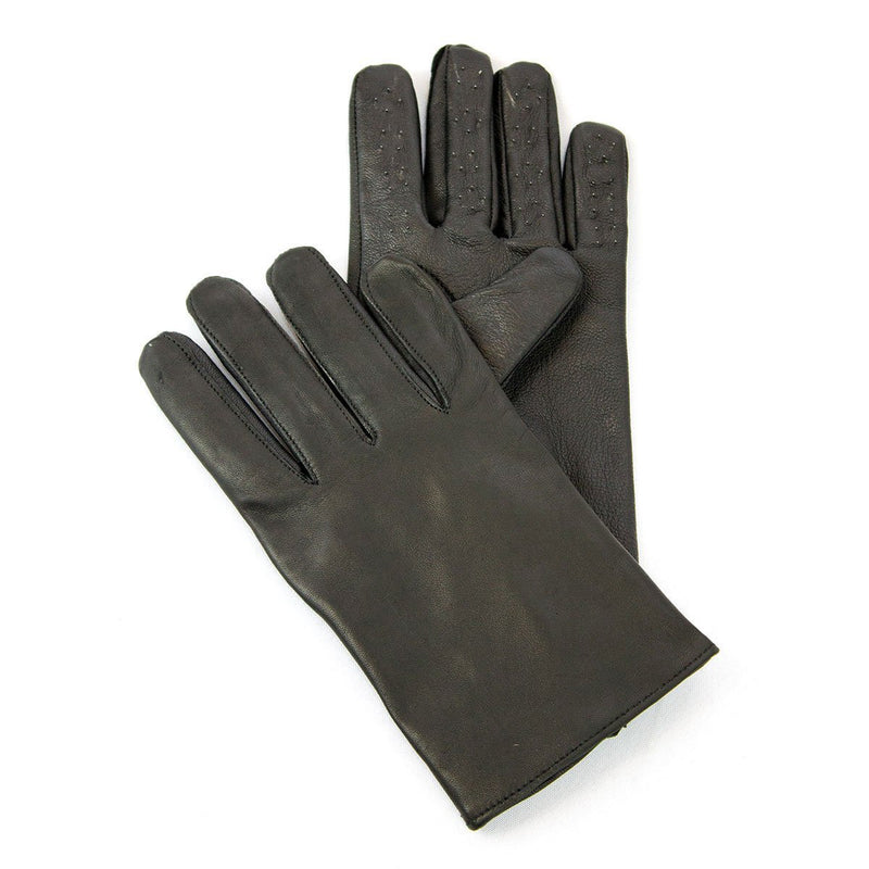 The pair of Kinklab Vampire Gloves lay flat against a plain white background. The backside of the gloves look entirely innocent, allowing someone to store them carefully in order to keep their existence completely discreet. | Kinkly Shop