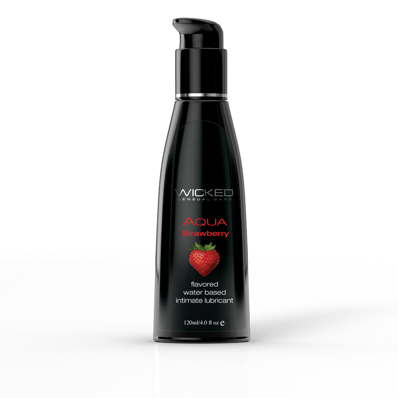 Wicked Aqua Flavored Water Based Lube in Strawberry Sex Lube | Kinkly Shop