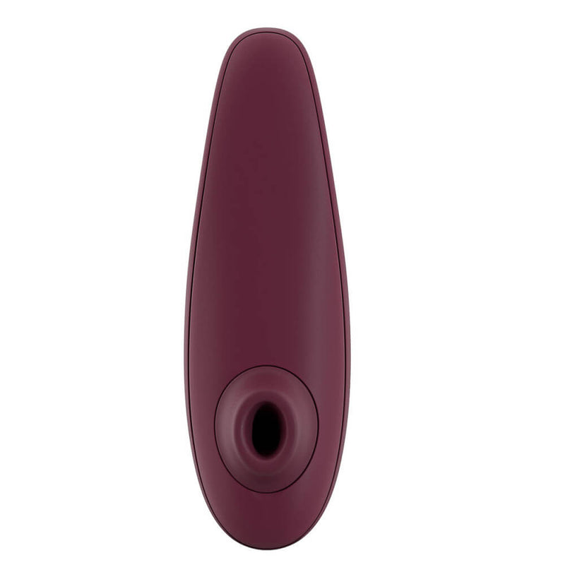 A straight view into the hole of the tip of the Womanizer Classic 2. This shows the unique design of an air suction toy while simultaneously showing off the tip's removable capabilities for easy cleaning. | Kinkly Shop